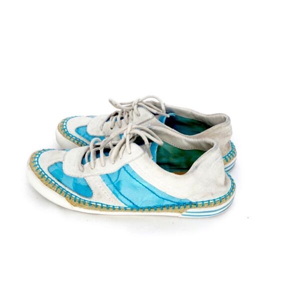 COACH Blue & White Parson Espadrilles Sneakers, Size 5.5 - Picture 4 of 8